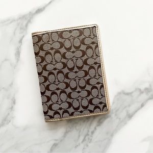 COACH Signature Canvas Passport Holder